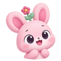 Zobi the bunny waving hello